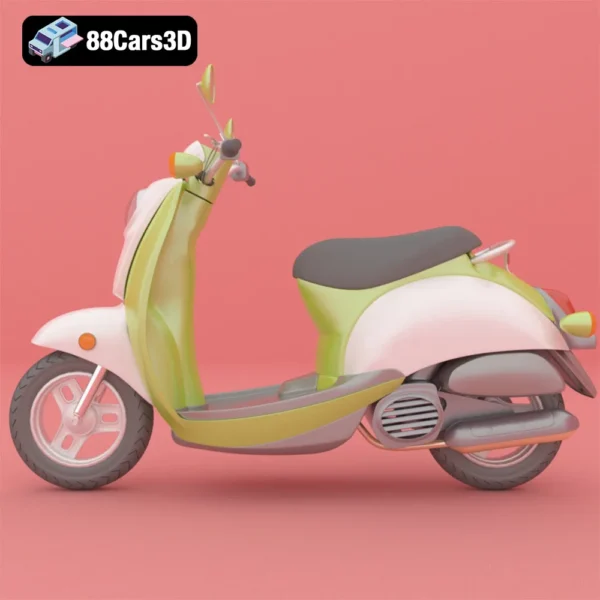 moto_002 Vespa Scooter 3D Model