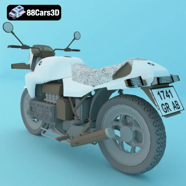mototsikly-bmw-k-100-109-003 BMW K100 Custom (2021 Style) 3D Model