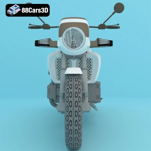 mototsikly-bmw-k-100-109-004 BMW K100 Custom (2021 Style) 3D Model