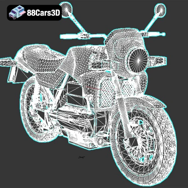 mototsikly-bmw-k-100-109-007 BMW K100 Custom (2021 Style) 3D Model