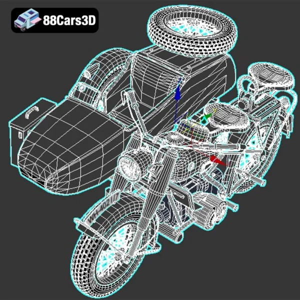 mototsikly-bmw-r75-mototsikl-106-007 BMW R75 Motorcycle 3D Model