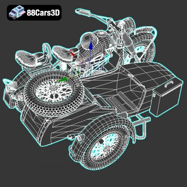 mototsikly-bmw-r75-mototsikl-106-008 BMW R75 Motorcycle 3D Model