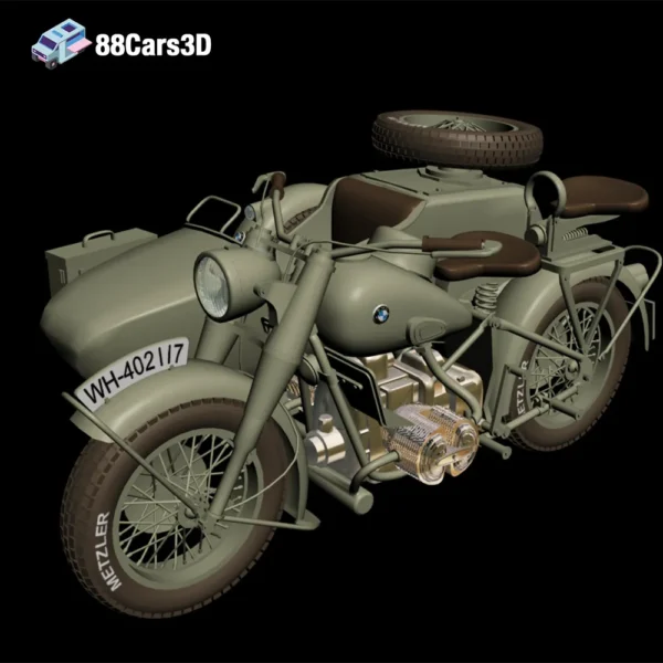 mototsikly-bmw-r75-mototsikl-106-119 BMW R75 Motorcycle 3D Model