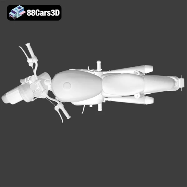Classic Motorcycle 3D Model