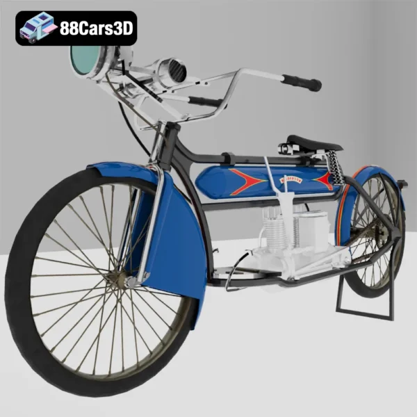 1912 Henderson Motorcycle 3D Model