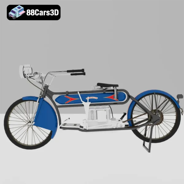 1912 Henderson Motorcycle 3D Model