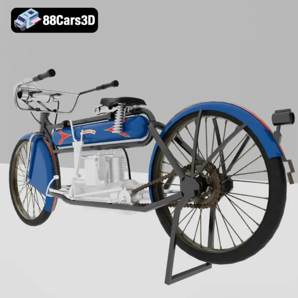 1912 Henderson Motorcycle 3D Model