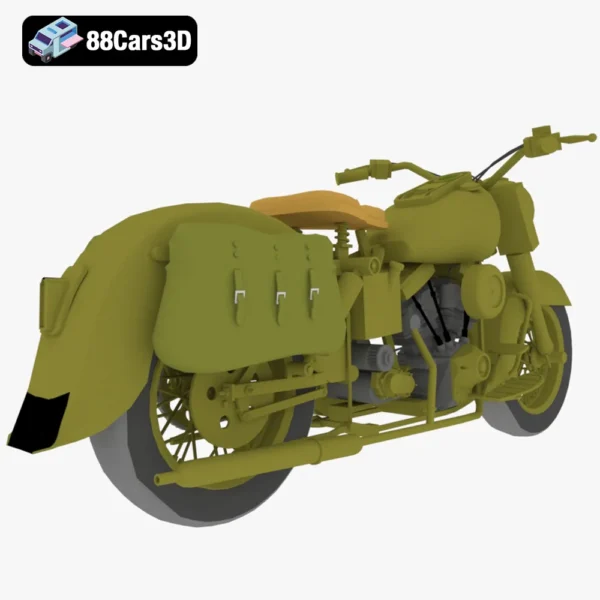mototsikly-old-motorcycle-world-war-004 WWII Military Motorcycle 3D Model