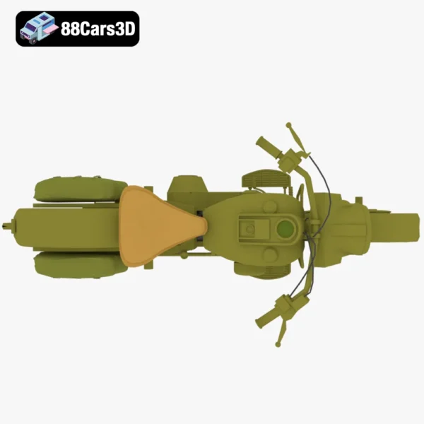 mototsikly-old-motorcycle-world-war-005 WWII Military Motorcycle 3D Model