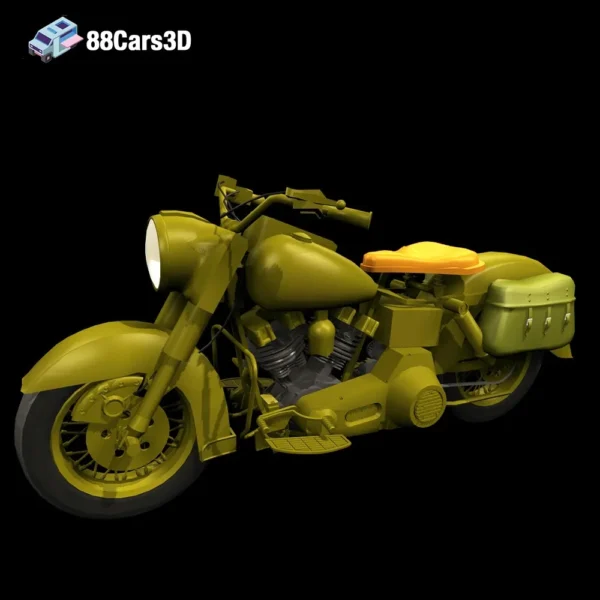 mototsikly-old-motorcycle-world-war-2-61399 WWII Military Motorcycle 3D Model