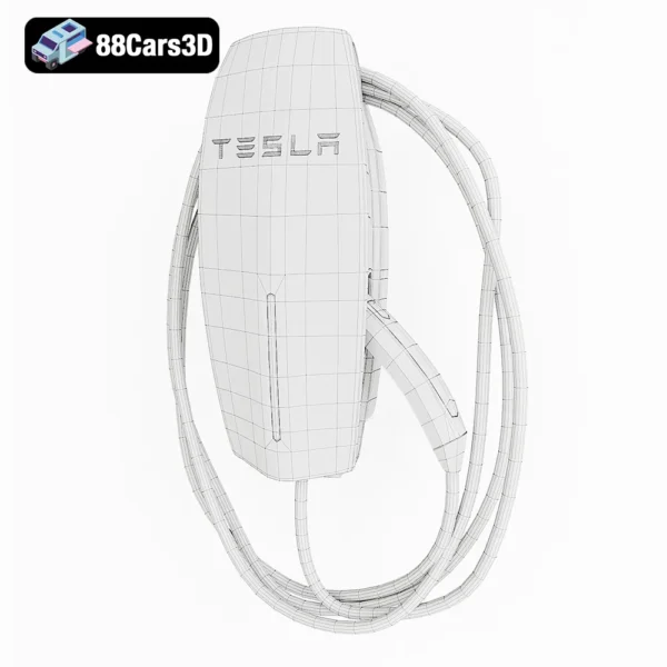 Tesla Wall Connector EV Charging Station 3D Model