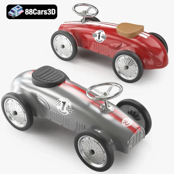 Vilac Race Car Classic Wooden Toy 3D Model