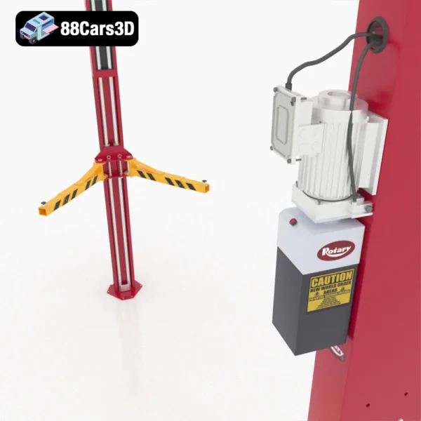 Rotary Vehicle Lift Automotive Workshop Equipment 3D Model