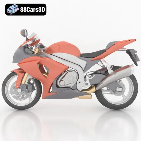 sportbike-002 Sportbike 3D Model High-Performance Motorcycle