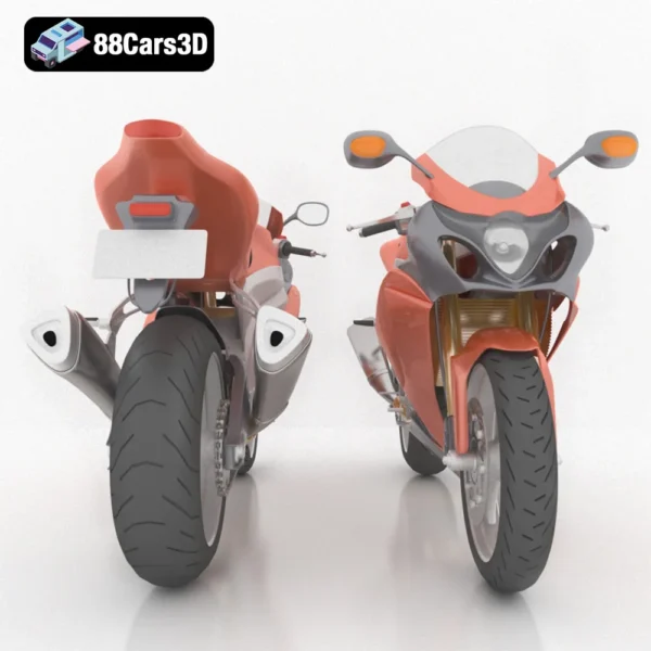 sportbike-005 Sportbike 3D Model High-Performance Motorcycle