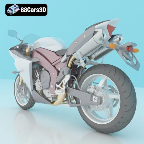 Sportbike (Version 2) 3D Model