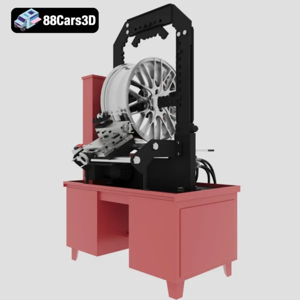 stand for editing cast discs-004 Stand for Editing Cast Discs Industrial Workshop Equipment 3D Model