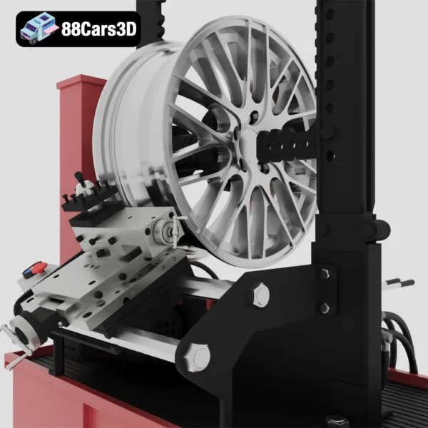 stand for editing cast discs-005 Stand for Editing Cast Discs Industrial Workshop Equipment 3D Model