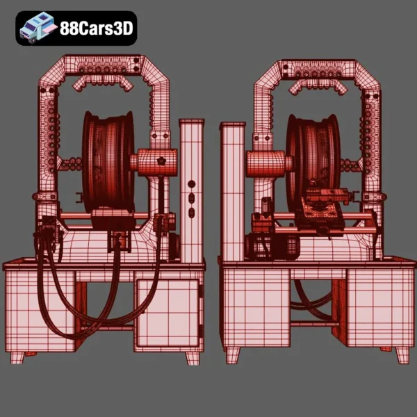 stand for editing cast discs-006 Stand for Editing Cast Discs Industrial Workshop Equipment 3D Model
