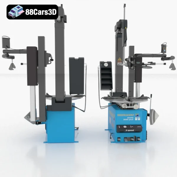 Tire Changer Garage Equipment 3D Model