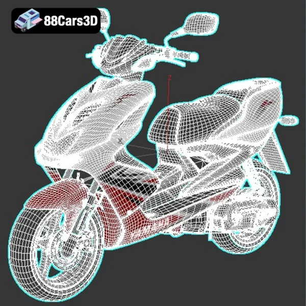 Yamaha Aerox Scooter 3D Model