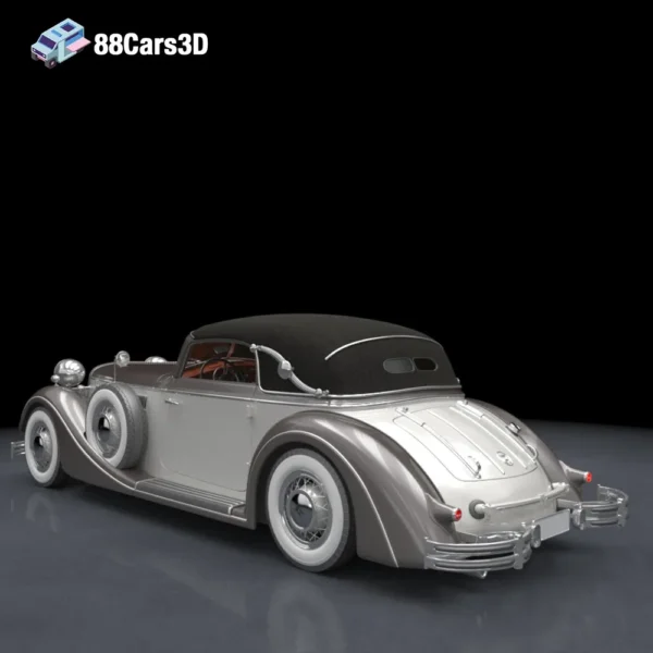 1937 Horch 853 A Sport Cabriolet 3D Model Classic Luxury Convertible