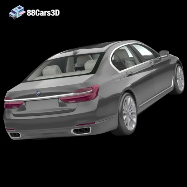 2016_BMW_7_Series-002 2016 BMW 7 Series 3D Model Luxury Sedan for Rendering
