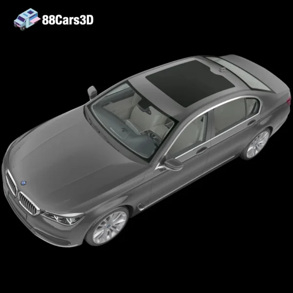 2016_BMW_7_Series-004 2016 BMW 7 Series 3D Model Luxury Sedan for Rendering