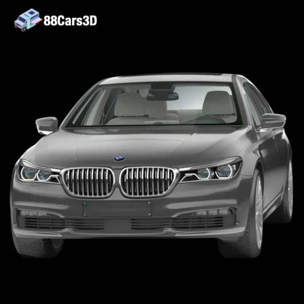 2016_BMW_7_Series-007 2016 BMW 7 Series 3D Model Luxury Sedan for Rendering