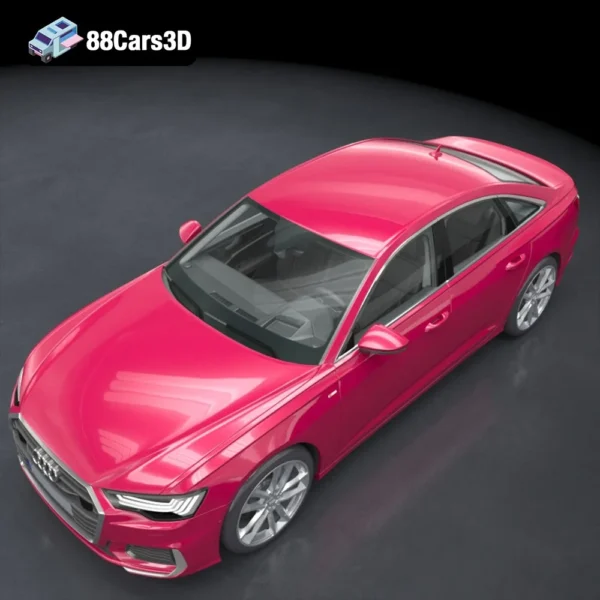 2019_Audi_A6-004 2019 Audi A6 3D Model Executive Sedan Asset for Rendering