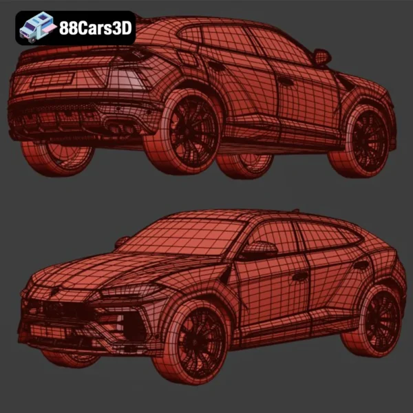 2019 Lamborghini Urus 3D Model Luxury SUV for Rendering