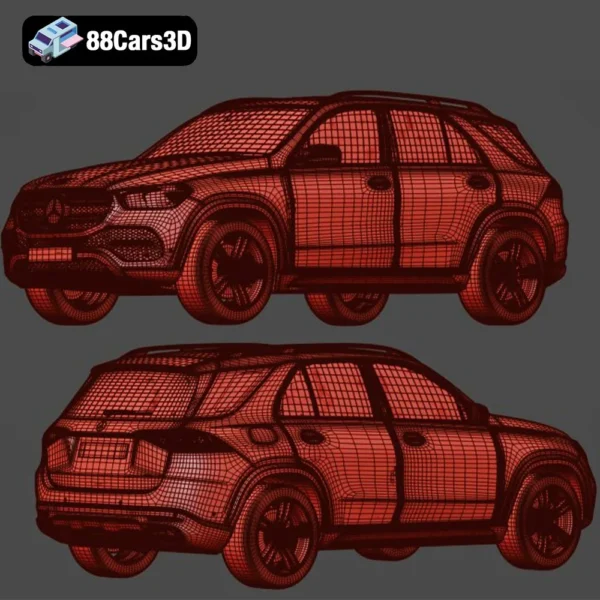 2020_Mercedes_Benz_GLE-007 2020 Mercedes-Benz GLE 3D Model Premium Midsize SUV for Rendering
