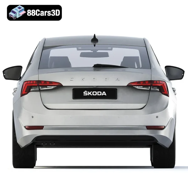 Skoda Octavia A8 2020 3D Model Modern Sedan Asset