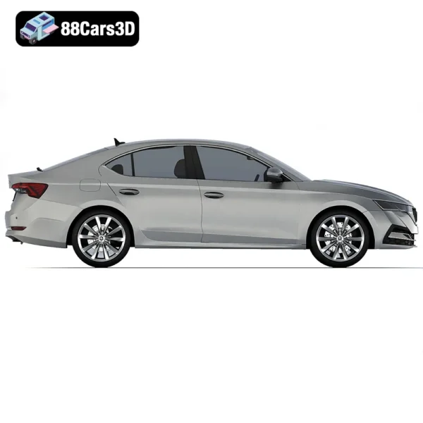 Skoda Octavia A8 2020 3D Model Modern Sedan Asset