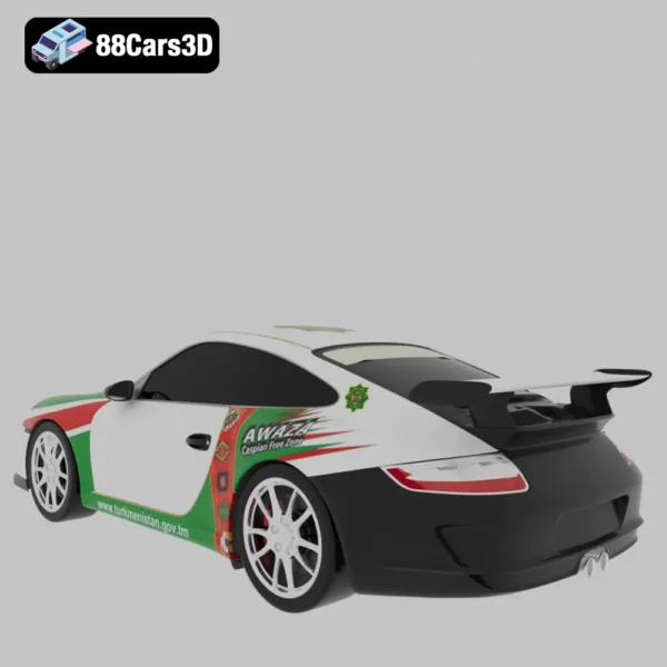 Porsche 911 997 GT3 3D Model Track Ready Sports Car for Rendering