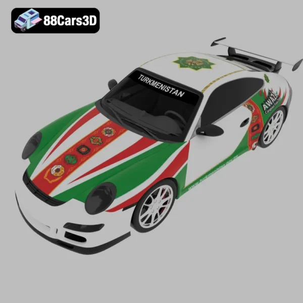 Porsche 911 997 GT3 3D Model Track Ready Sports Car for Rendering