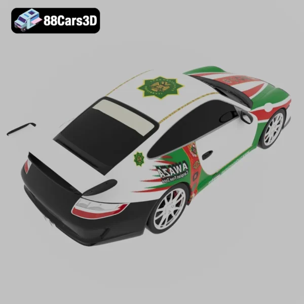 Porsche 911 997 GT3 3D Model Track Ready Sports Car for Rendering
