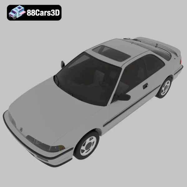 Acura Integra DB1 Coupe 1991 3D Model Classic JDM Compact