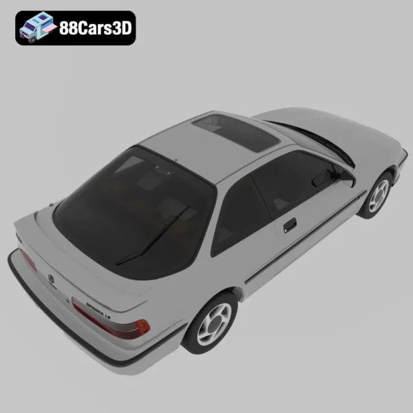 Acura Integra DB1 Coupe 1991 3D Model Classic JDM Compact