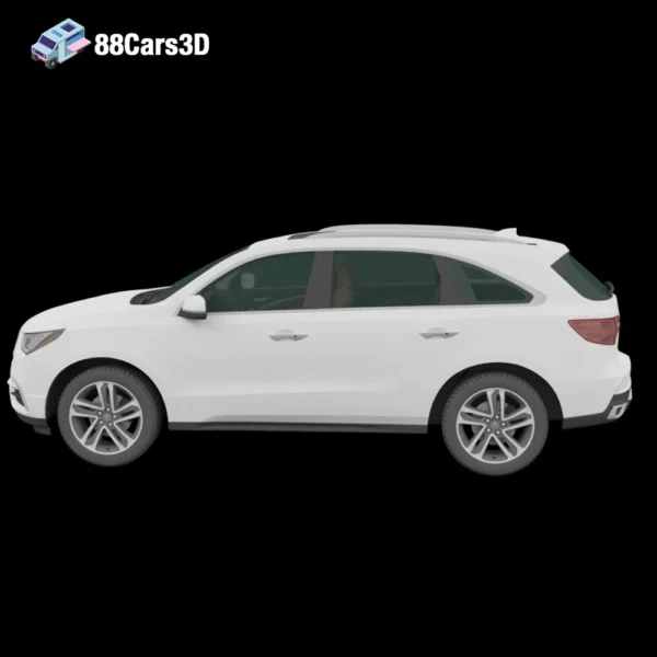 Acura_MDX_(Mk3)_(YD3)_2017-003 Acura MDX YD3 2017 3D Model with HQ Interior Luxury SUV