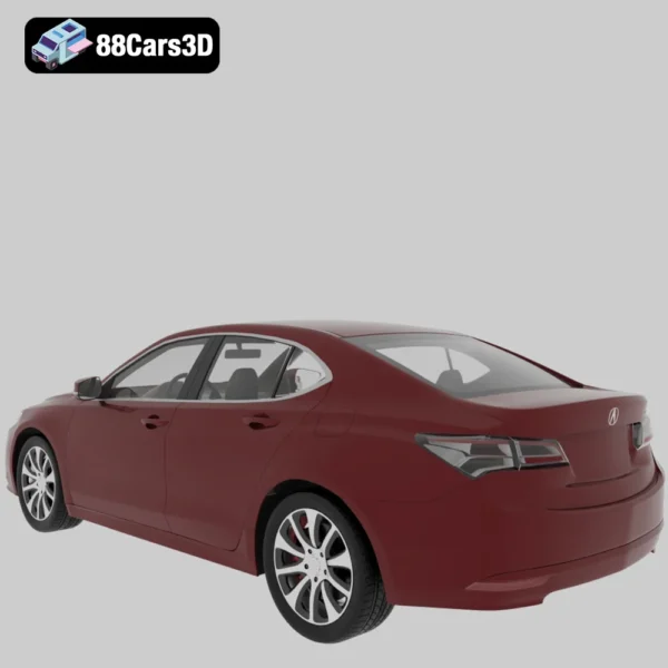 Acura_TLX_2014-003 Acura TLX 2014 3D Model Mid Size Luxury Sedan for Simulation