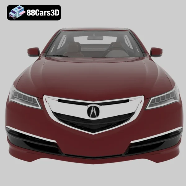 Acura_TLX_2014-006 Acura TLX 2014 3D Model Mid Size Luxury Sedan for Simulation