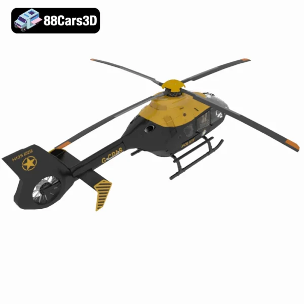 Airbus Helicopter H135-005 Airbus Helicopter H135 3D Model Multi-Role Light Helicopter