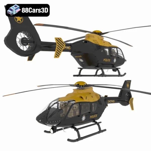 Airbus Helicopter H135-006 Airbus Helicopter H135 3D Model Multi-Role Light Helicopter