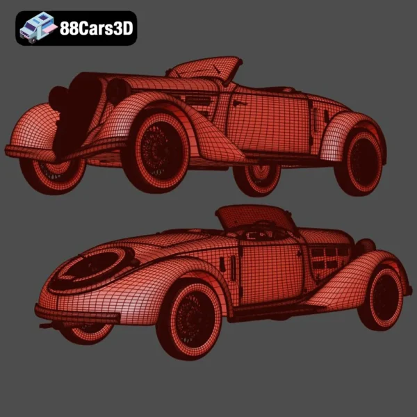 Alfa Romeo 6C 2300 S Touring Pescara Spider 1935 3D Model – Classic