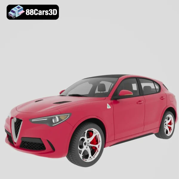 Alfa Romeo Stelvio Quadrifoglio 2018 3D Model Performance SUV