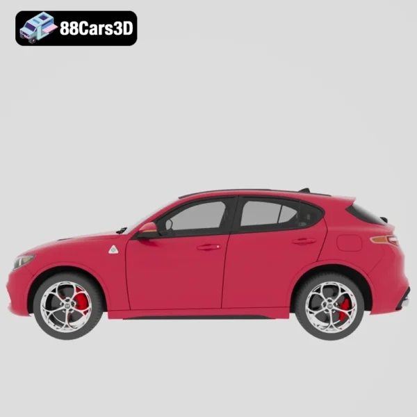 Alfa Romeo Stelvio Quadrifoglio 2018 3D Model Performance SUV