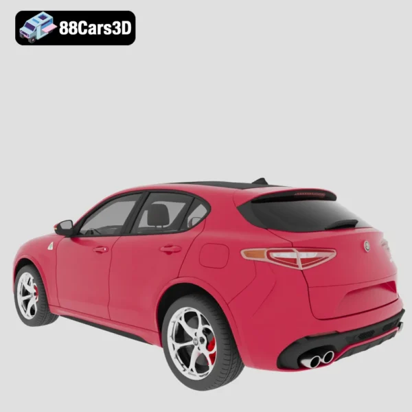 Alfa Romeo Stelvio Quadrifoglio 2018 3D Model Performance SUV