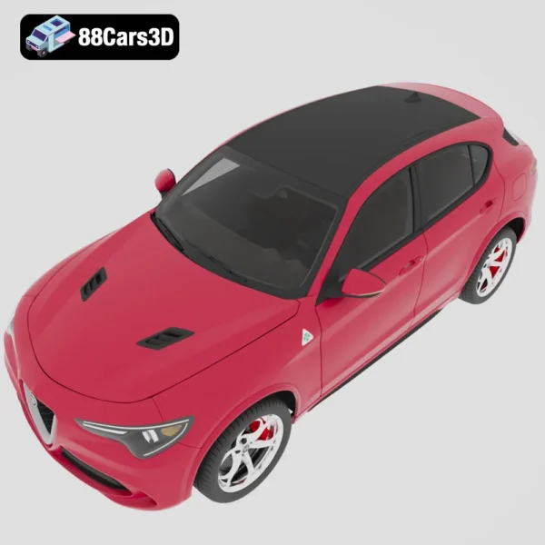 Alfa Romeo Stelvio Quadrifoglio 2018 3D Model Performance SUV
