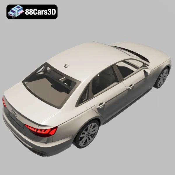 Audi A4 Sedan S-Line 2020-005 Audi A4 Sedan S Line 2020 3D Model Premium Sedan for Rendering